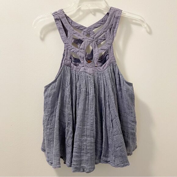 Free People One Lattice Babydoll Top - Size XS - Picture 1 of 5